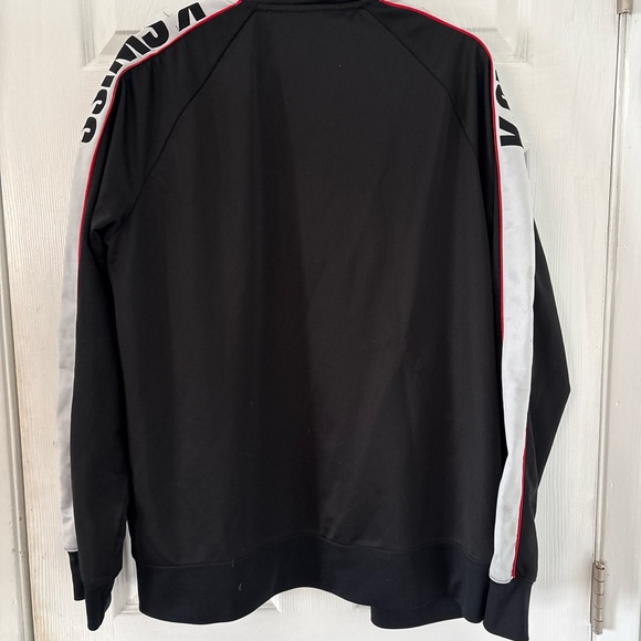 K-Swiss Track Jacket Large Black Red White Zip Up Logo Y2K Athleisure - Picture 7 of 7